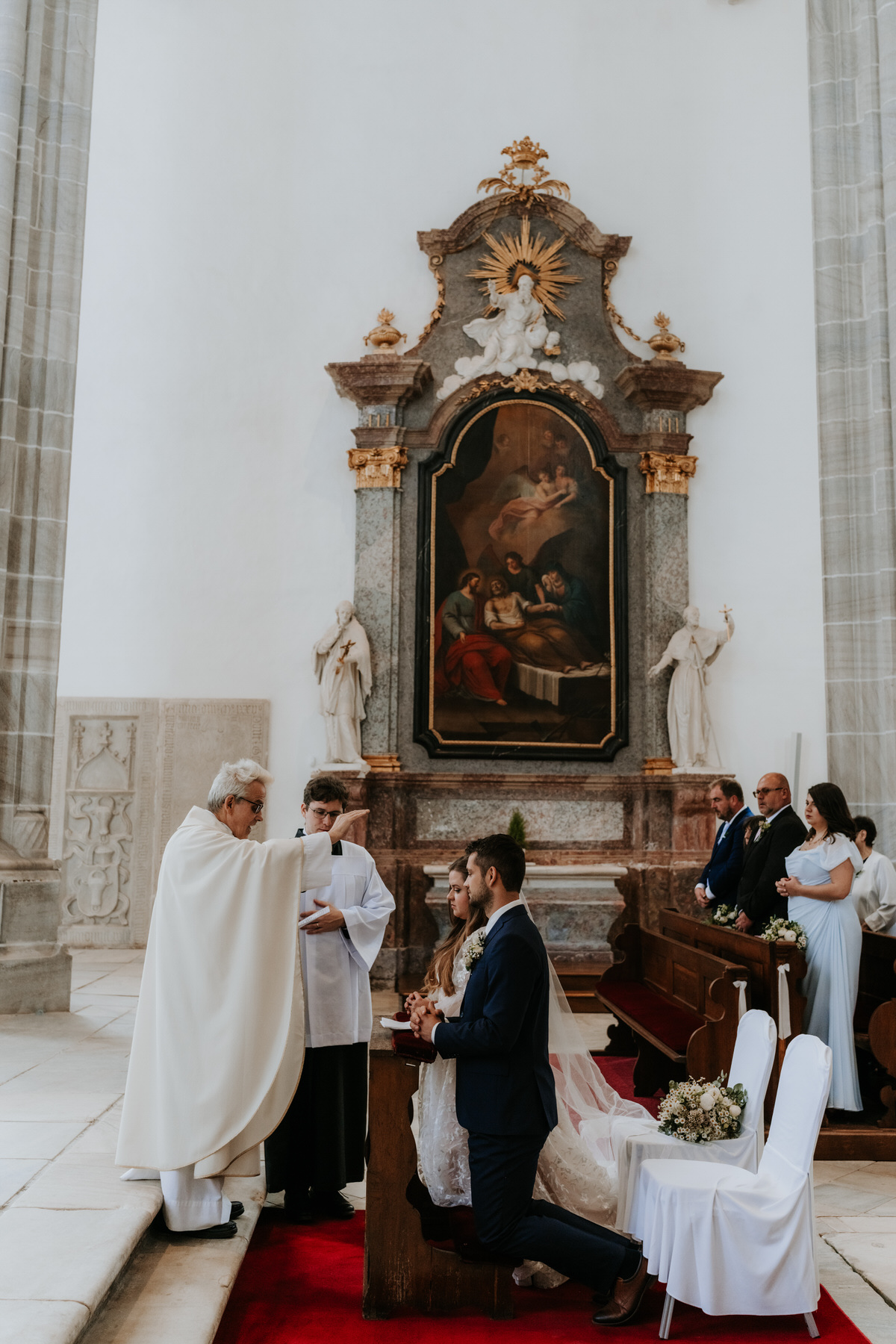 Church ceremony - blessing the newlyweds.