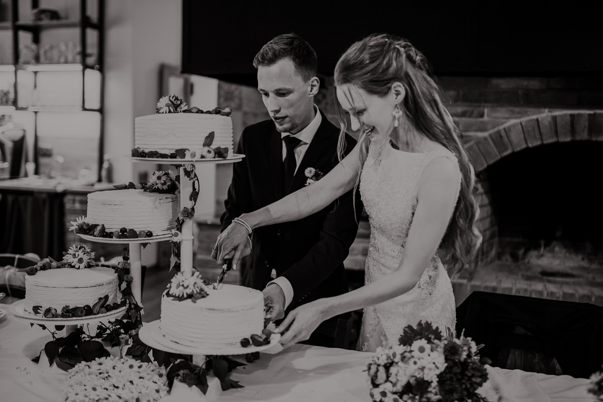 78_resort-chobot-wedding-photographer-monika-chano The newlyweds are cutting their wedding cake.