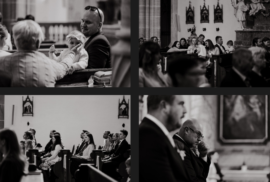 Church ceremony - snapshots of the guests.