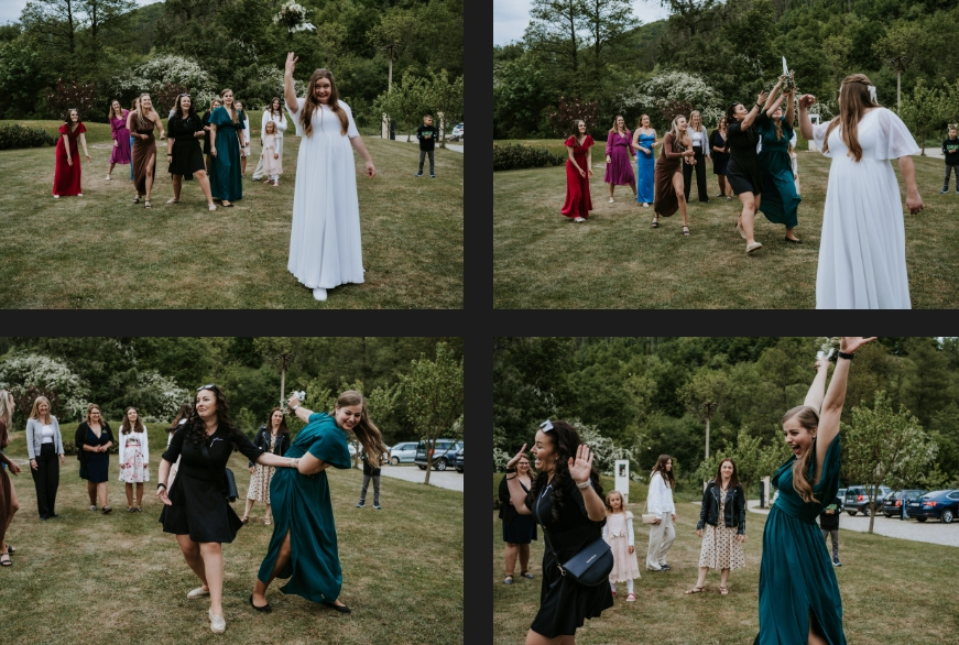 The most epic bouquet toss.