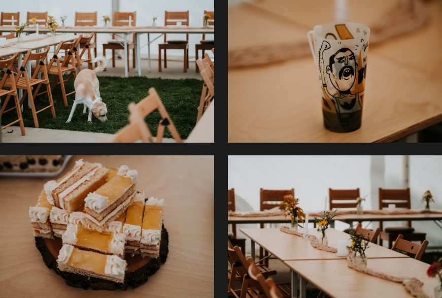 Moments from the wedding day.