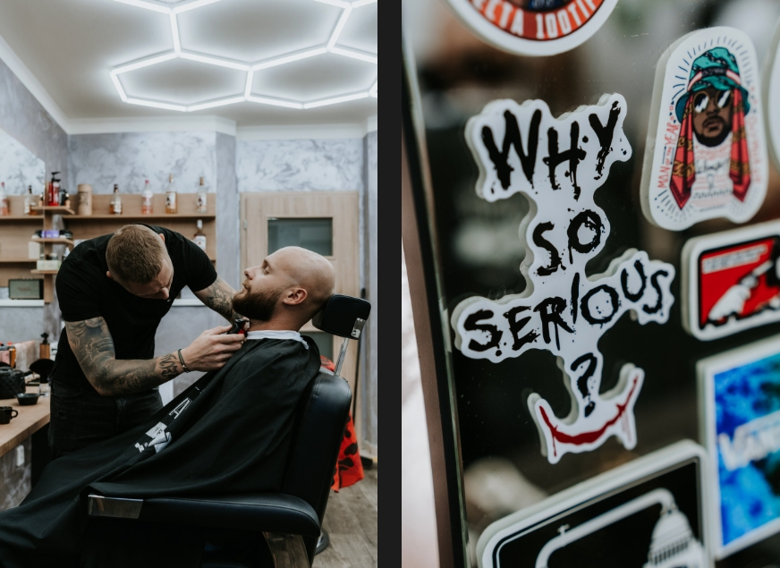 Groom's preparations at the barber's