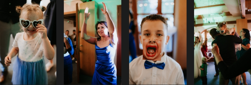 Wedding party, funny moments.