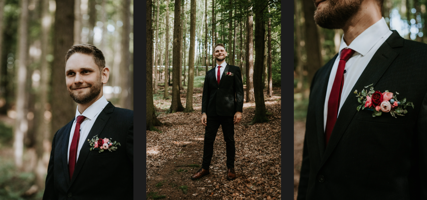Portréty ženicha, svatební fotograf Vysočina.