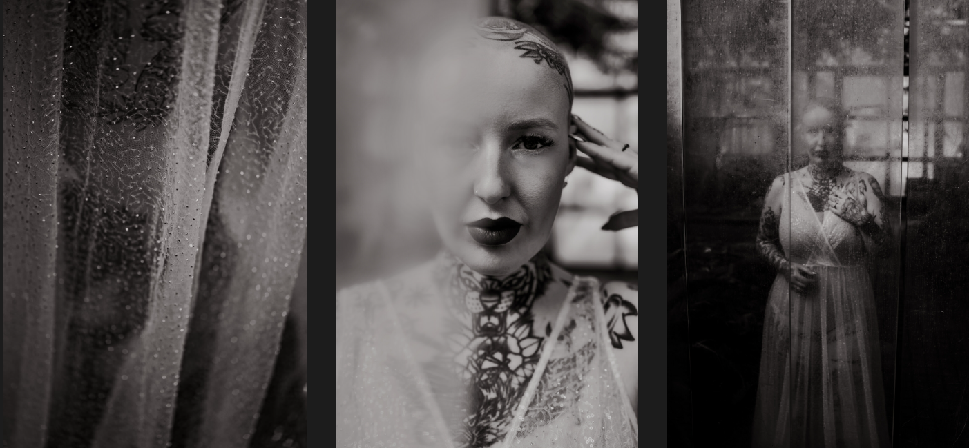 Černobílé fotografie z botanické zahrady na Slupi.
